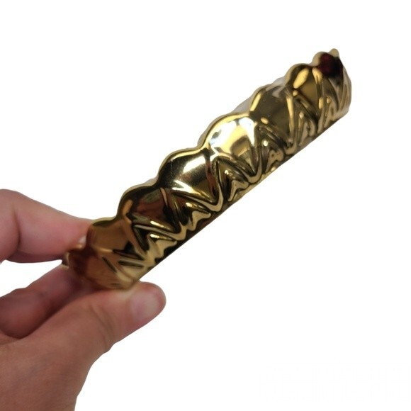 Wild Sage Cassidy Glam Global 2-Piece Gold Ceramic Vanity Tray Set - Picture 7 of 8